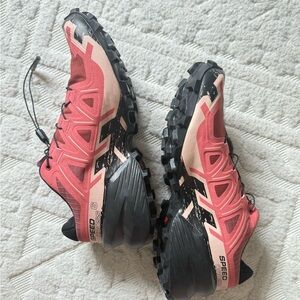 Salomon Speedcross 6 Trail Shoes in Coral & Black